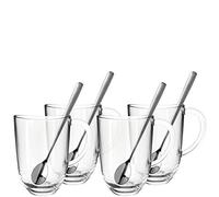 Leonardo Napoli 024209 Lot de 8 tasses et cuillères à café à latte avec cuillères assorties 380 ml