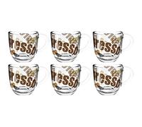 Leonardo Napoli 024234 Lot de 6 tasses à expresso avec motif, passe au micro-ondes, 80 ml
