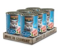 LEONARDO Nourriture humide pour chats adultes | 6 x 400 g de poisson de mer | Nourriture humide sans céréales | Nourriture humide complète en boîte