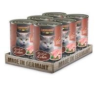 LEONARDO Nourriture Humide Riche en Foie [6x400g] | Sans Céréales pour Chats | Complète en Boîte