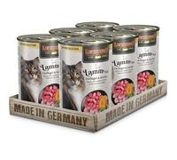 LEONARDO Superior Selection - Nourriture humide - Agneau avec volaille et citrouille - 6 boîtes de 400 g - Pour chats adultes - Sans céréales - Sans sucre - Fabriqué en Allemagne