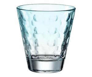 Leonardo Optic 025895 Verre à eau coloré en verre à jus de fruit, 1 pièce, passe au lave-vaisselle, menthe, 215 ml