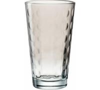 LEONARDO Optic XL Verre à boire - Grand gobelet en verre coloré de haute qualité - Contenu 540 ml - Résistant au lave-vaisselle, robuste - 1 pièce en gris