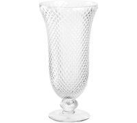 Leonardo Poesia 076434 Vase décoratif, en verre, fait à la main, avec surface texturée élégante, transparent, hauteur : 35,4 cm, 2,9 l