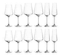 Leonardo Puccini 069525 Lot de 12 verres à vin blanc, vin rouge et champagne lavables au lave-vaisselle