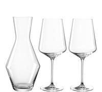 Leonardo Puccini 069528 Lot de 3 carafes à vin blanc et 1 carafe en verre, passe au lave-vaisselle, verre de 560 ml et carafe de 1400 ml