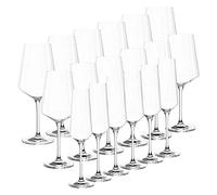 Leonardo Puccini 069539 Lot de 18 verres en cristal Teqton pour champagne, vin rouge, vin blanc
