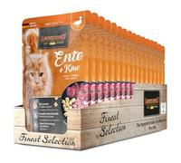 LEONARDO Sachets fraîcheurs [16x85g Canard + Fromage] | Nourriture Humide sans céréales pour Chats | Nourriture Humide complète en Sachet Individuel