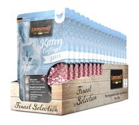 LEONARDO Sachets fraîcheurs [16x85g Kitten Pure volaille] | Nourriture Humide sans céréales pour Chats | Nourriture Humide complète en Sachet Individuel