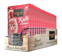 LEONARDO Sachets fraîcheurs [16x85g Veau + Légumes] | Nourriture Humide sans céréales pour Chats | Nourriture Humide complète en Sachet Individuel
