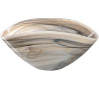 Leonardo Schale Alabastro, Schüssel, Dekoschale, Glas, Beige / Schwarz, 27 x 15 cm, 026793