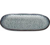 Leonardo Matera 022844 Petit plat de service en céramique - Assiette carrée pour présenter apéro, collations, fromage, etc. - 22 x 12 cm - Passe au micro-ondes et au lave-vaisselle - Anthracite