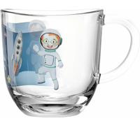 Leonardo Tasse Bambini Avventura Univers, Gobelet à anse, verre sodocalcique, multicolore, 280 ml, 044415