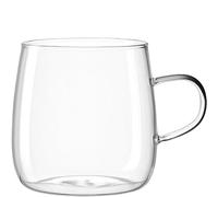 Leonardo Tè per Te Lot de 4 tasses à thé - Grandes tasses à thé en verre borosilicate à paroi épaisse - Fabriqué à la main - Contenance 570 ml - Passe au lave-vaisselle - Passe au micro-ondes - 4