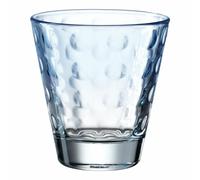 Leonardo Trinkglas Optic, Becher, Wasserglas, Kalk-Natron Glas, hellblau, 215 ml, 025894