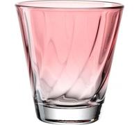 Leonardo Trinkglas Twist, Wasserglas, Saftglas, Kalk-Natron-Glas, Rot, 215 ml, 046969
