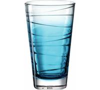 Leonardo Trinkglas Vario Struttura, Becher, Wasserglas, Kalk-Natron Glas, blau, 280 ml, 026832