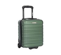 Leonardo® Valise Cabine Mini | Valise Rigide 14 Pouces à Double Roues | Trolley 25 litres avec Serrure | Valise de Voyage | Matériau ABS Léger | Valise de Cabine | 20x30x40 cm | Vert