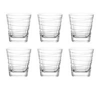 Leonardo Vario Struttura 019449 Lot de 6 verres à eau lavables au lave-vaisselle Motif rayures 250 ml