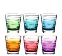 Leonardo Vario Struttura 026844 Lot de 6 verres à eau, lavables au lave-vaisselle, en verre coloré, 250 ml