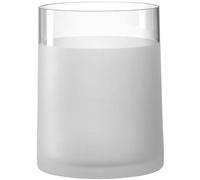 LEONARDO-Vase en verre transparent et blanc Novara - 19 cm