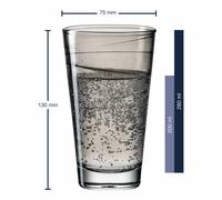Leonardo verre à boire Vario Struttura, gobelet, verre à eau, verre sodocalcique, anthracite, 280 ml, 026830