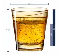 Leonardo Vario Struttura 026841 Verre à eau, verre sodocalcique, orange, 250 ml