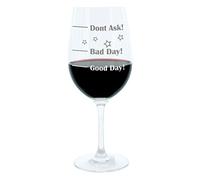 Leonardo Verre à vin XL Good Day!, Bad Day!, Dont Ask!, Cadeau en Verre d'humeur avec Gravure Amusante sur Anglais, Mood vin, 610 ML