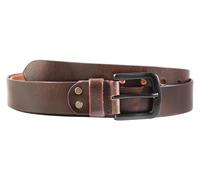 LEONARDO VERRELLI Ceinture en cuir de buffle véritable, 100-150 cm, 3 couleurs, ajustable 3100067-69, marron, Bundweite: 130 cm - Gesamtlänge: 145 cm