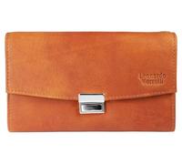 LEONARDO VERRELLI Portefeuille de serveur unisexe en cuir de vachette véritable 17 x 10,5 x 4 cm 3000499, cognac, 17 cm x 10,3 cm x 4,2 cm, Classique