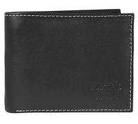 LEONARDO VERRELLI Portefeuille en cuir véritable pour homme, look classique, 8,5 x 11 cm, 3000217, Noir , 11x8,5, Classique