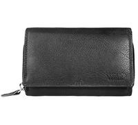 Leonardo Verrelli Portefeuille pour homme en cuir véritable 15 x 10 cm RFID Safe 300088, Noir (Noir) - 3000088-001