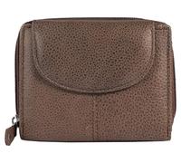 LEONARDO VERRELLI Portefeuille unisexe en cuir avec bouton pression de 10 x 13 x 3 cm, marron, 10 x 13, Classique