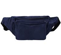 LEONARDO VERRELLI Sac banane unisexe en cuir 3900041 (bleu foncé), bleu foncé, unité, bleu foncé, unidad