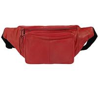 LEONARDO VERRELLI Sac banane unisexe en cuir 3900041 (rouge), rouge, unidad