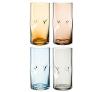 Leonardo Vesuvio 077380 Lot de 4 verres à long drink en verre de haute qualité de forme organique 330 ml Fait main Passe au lave-vaisselle