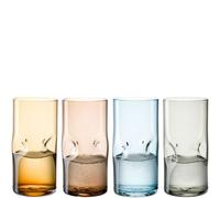Leonardo Vesuvio 077380 Lot de 4 verres à long drink en verre de haute qualité de forme organique 330 ml Fait main Passe au lave-vaisselle