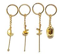 LEONARK Cadeau personnalisé pour escrimeur - présent pour Sabre Epee et Foil Fencer - Pendentif Porte-clés Souvenir pour Les Fans de Sport d'escrime (d'or)