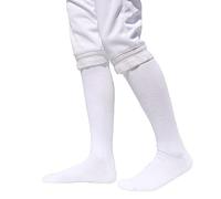 LEONARK Chaussettes d'escrime pour épée, Sabre et Feuille - 100% Coton - Bas de Protection pour Enfants et Adultes - pour Hommes et Femmes (White, XL)