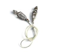 LEONARK Cordon corporel d'épée, de Sabre, de fleuret de l'escrime Cordon de Masque, Pince à Fil d'escrime - Prise à Deux Broches/Prise à Trois Broches, Fil Transparent (Set de 2)"