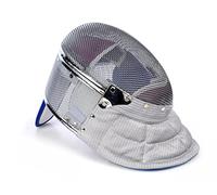 LEONARK Masque de Sabre d'escrime Masque de qualité Nationale certifié CE 350N (Grey_Detachable, S)