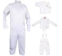 LEONARK Pantalon d'escrime Veste Gilet Gilet Set pour Fleuret Epée Sabre - Costume Uniforme d'Escrime - Vêtements Professionnels pour Enfant et Adulte Escrimeur (52)