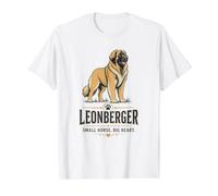 Leonberger Petit Cheval géant Grand cœur Propriétaire de Race de Chien T-Shirt Graphique avec Valeur, Homme, Blanc, L