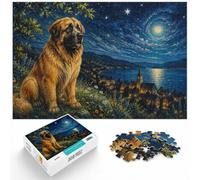 Leonberger Starry Night, Puzzle pour Adultes 1000 Pièces, 1000pcs (52x38cm) | Pour un cadeau puzzle pendant l'Avent : ce puzzle 1000 pièces adulte transforme les fêtes en une pause puzzle calme.