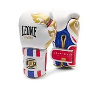Leone1947 Thai Style Leather Artificial Boxing Gloves Blanc 16 oz