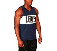 T-shirt Leone 1947 Shock sans manches bleu marine blanc - L