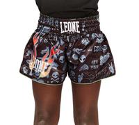 LEONE 1947 Pantaloncini Boxe Short Kick-Thai Jr, Noir, M Mixte Enfant