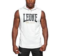 LEONE 1947, Sans Manches Avec Capuche À Logo, Adulte Unisexe, Blanc, S, ABX110