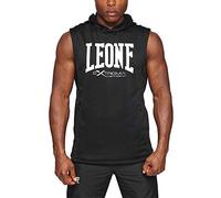 LEONE 1947, Sans Manches Avec Capuche À Logo, Adulte Unisexe, Noir, M, ABX110