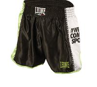 Leone1947 Short d'entraînement Training - Noir/Blanc/Vert - Taille S